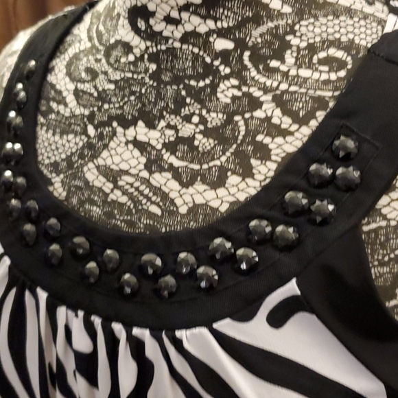 St. Tropez West zebra print tank, size S - Picture 2 of 3